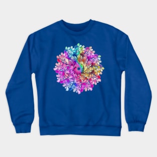 Rainbow Watercolor Paisley Flower Crewneck Sweatshirt